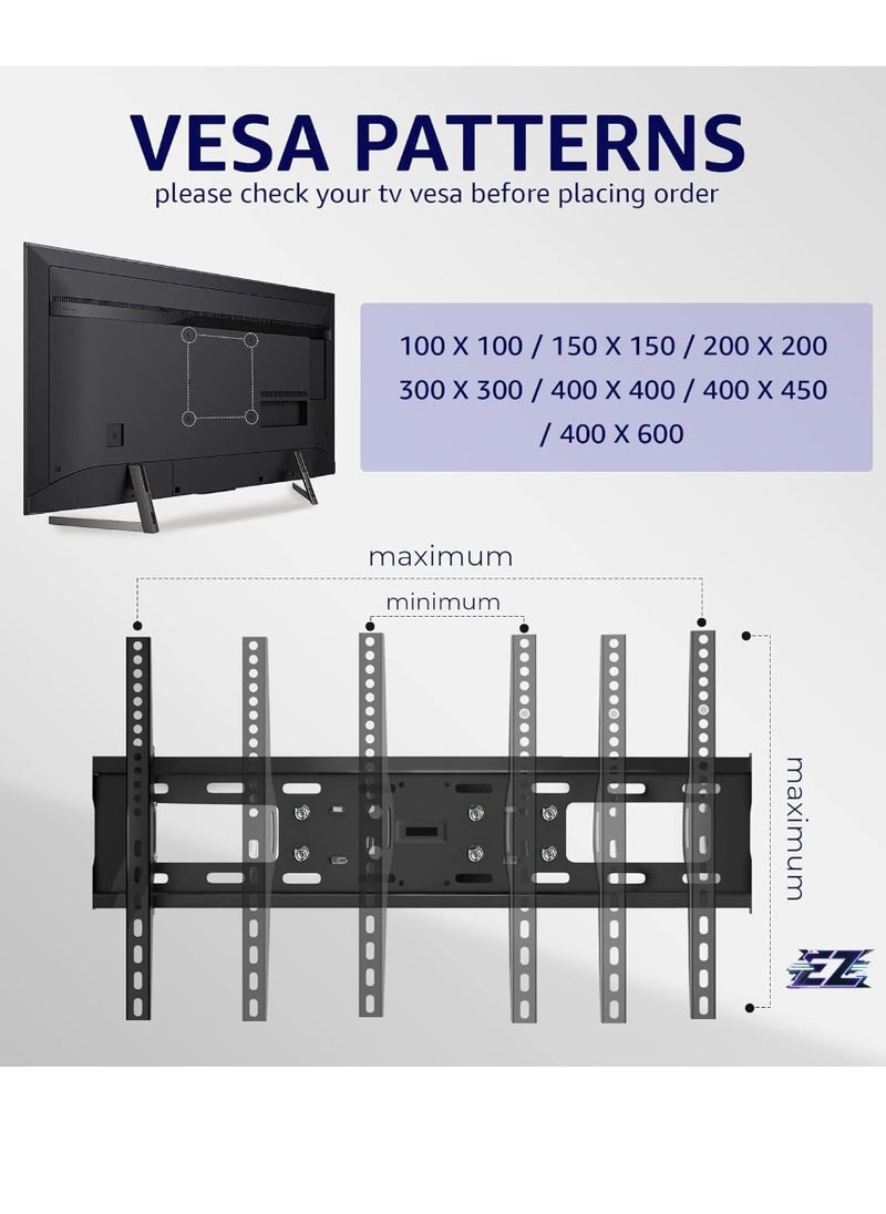 Adjustable, Tilting and Swivelling TV Wall Mount for Curved Flat TVs and Monitors VESA 400 x 600 Max (32-75 Inch) 50 kg Max TV Mount, Tilt, Swivel