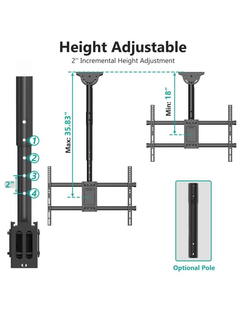 TV Mount, Full Motion Adjustable TV Mount Bracket Fits Most Ultrawide LED, LCD, OLED 4K TVs 37 to 70 inch, up to 110lbs, VESA 600x400mm