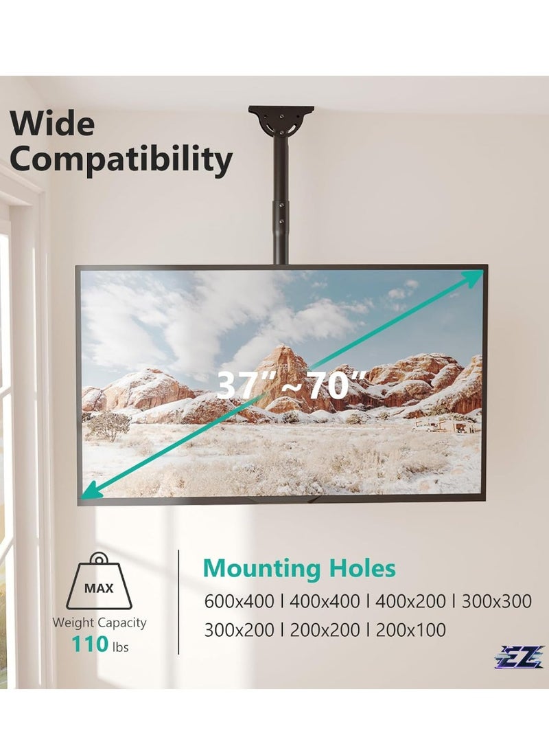 TV Mount, Full Motion Adjustable TV Mount Bracket Fits Most Ultrawide LED, LCD, OLED 4K TVs 37 to 70 inch, up to 110lbs, VESA 600x400mm