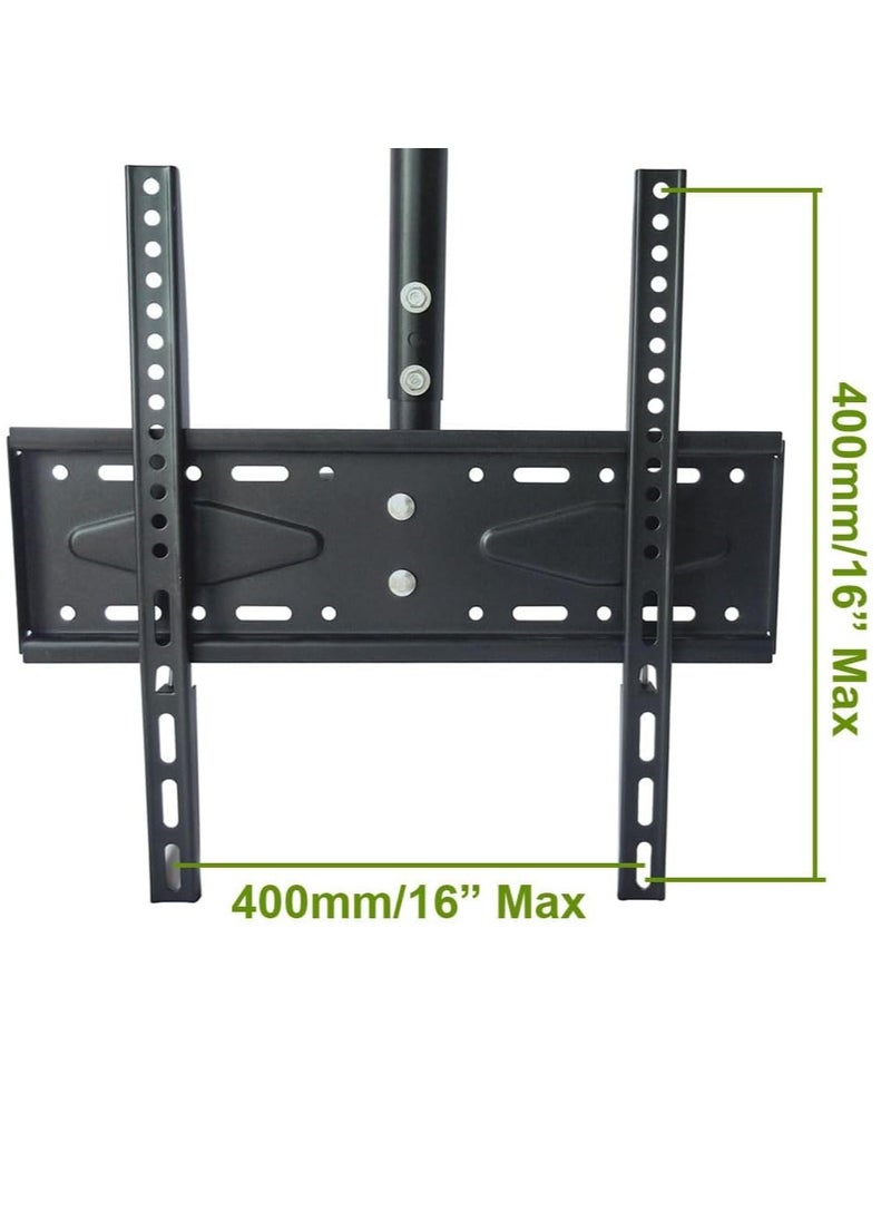 Ceiling TV Mount Adjustable Bracket Fits Most Plasma Flat Screen Display LED LCD OLED TVs 26 to 55 inch, Mounting Holes 400x400mm