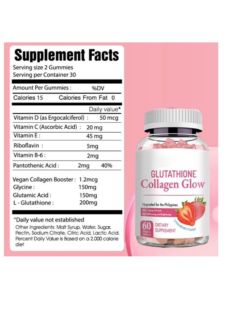 Nature Glow Glutathione Collagen Glow Strawberry Flavor