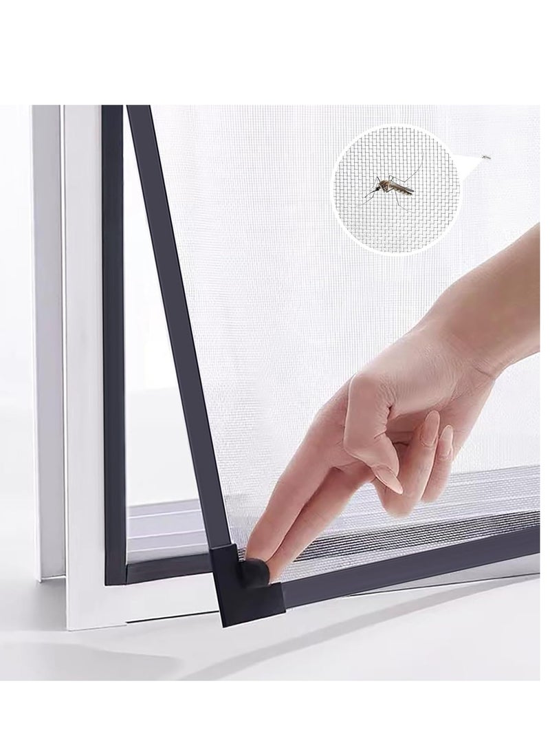 Magnetic Window Screen, SYOSI DIY Window Screen Anti Mosquito Mesh Window Screens for House Windows Magnetic Screen Window Adjustable Net Fiberglass Fine Screen with Grey Mesh (39''x59''