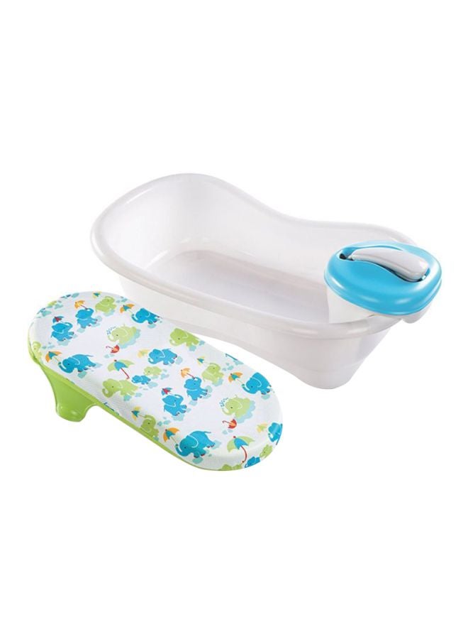 Newborn-To-Toddler Bath Center And Shower, 0+ Months - Green/White/Blue