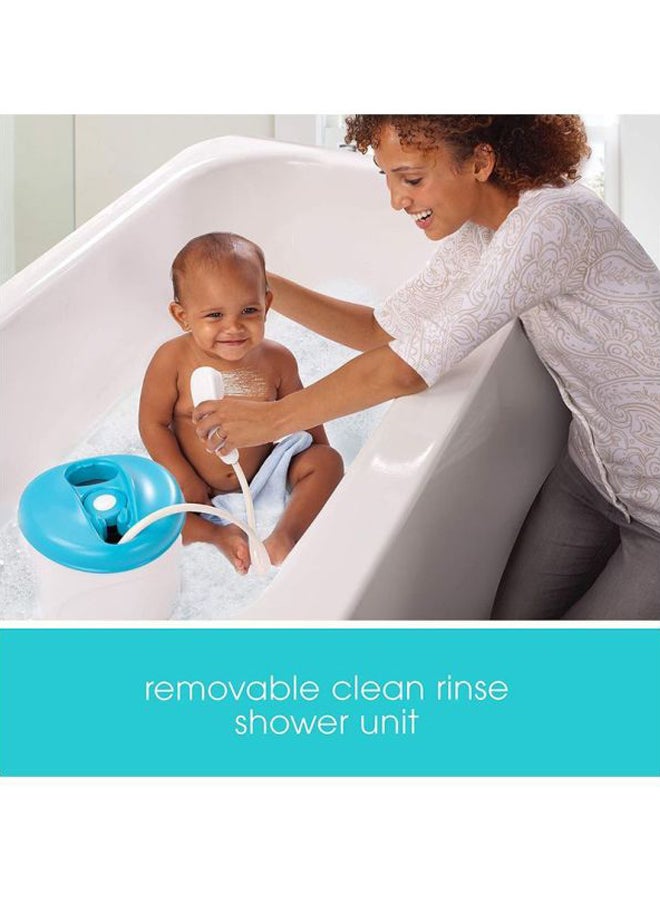 Newborn-To-Toddler Bath Center And Shower, 0+ Months - Green/White/Blue