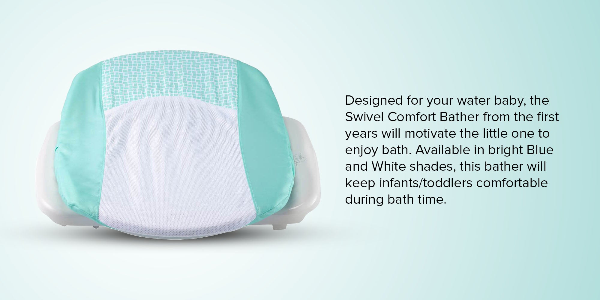 Swivel Comfort Bather - Blue/White