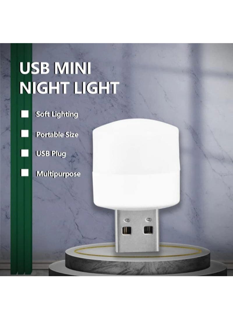 Usb Plug Lamp Mini Night Light Computer Mobile Power Charging Small Book Lamps Led Eye Protection Reading Desk White Light