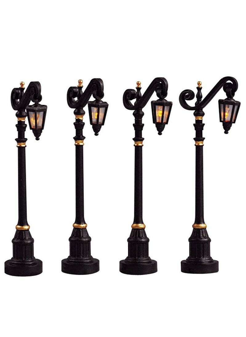 Lemax Colonnial Street Lamp Festive Décor Set (10.20 cm, 4 pcs)