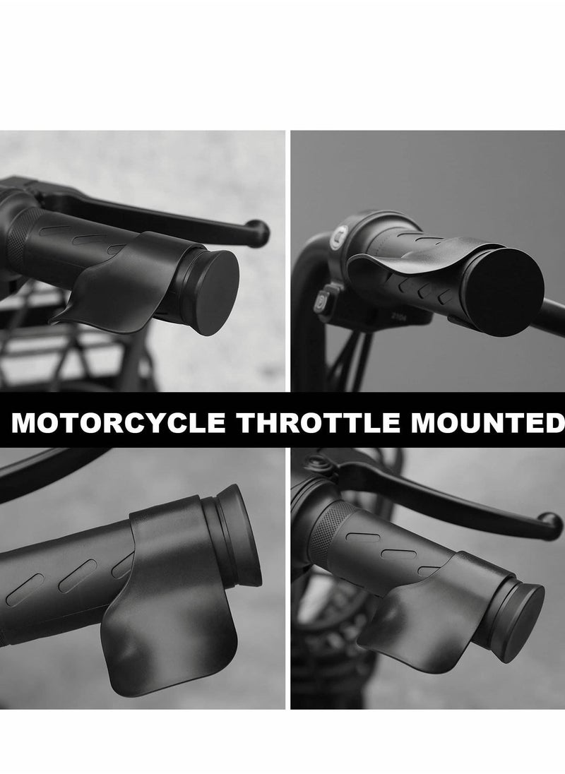 Black Motorcycle Throttle Mounted Motorcycle Throttle Holder Wrist Throttle Assist Rest Control Handlebar Grip Cruise Control Assist for Motorcycles, Scooters, Electric Bike Accessories, 4 Pieces