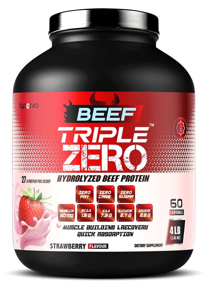 LAPERVA BEEF TRIPLE ZERO STRAWBERRY FLAVOUR 60 SERVINGS 1.81 KG