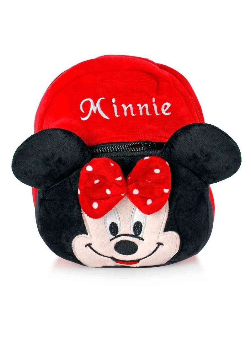 UKR Kids Mickey Mouse Backpack – Lightweight Mini Pink Plush Backpack with Cute Minnie Mouse Design | Perfect for School, Play & Travel | 23x23x13cm Toddler & Preschool Backpack