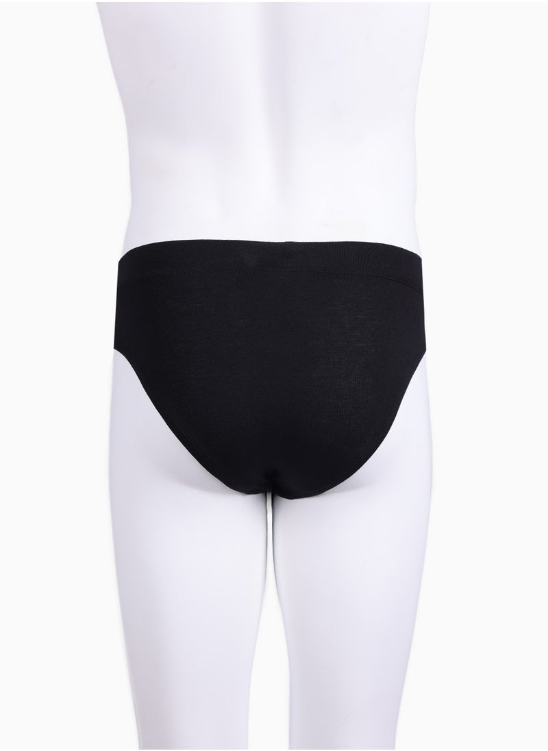 BASIC PIAZZATO Brief - Black | 100% Cotton Men's Brief