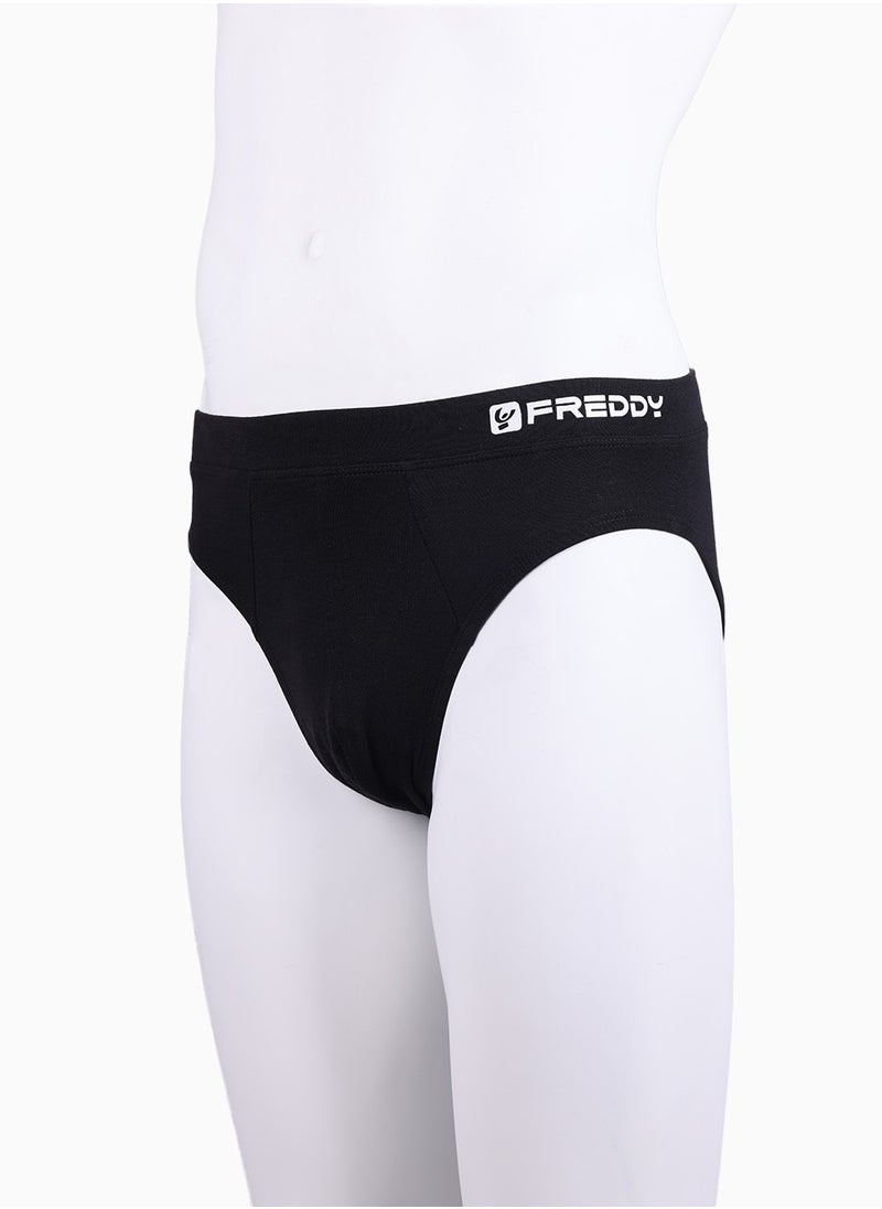 BASIC PIAZZATO Brief - Black | 100% Cotton Men's Brief