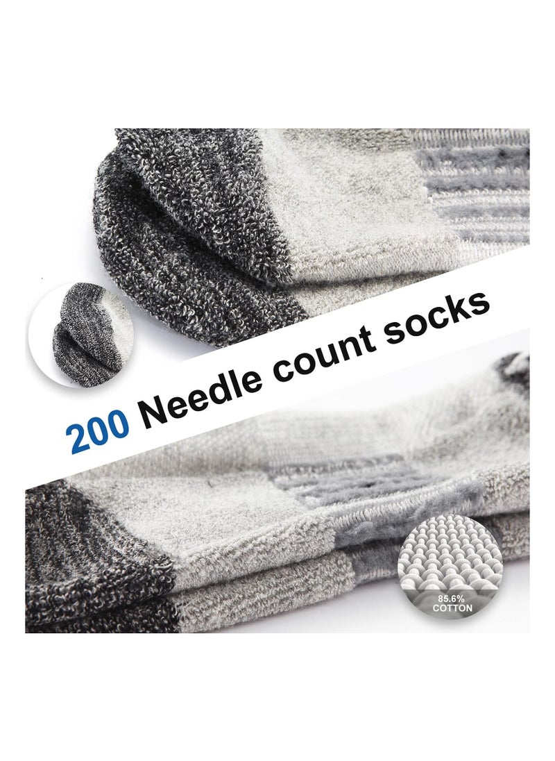 Trainer Socks Ankle Socks Cushioned Sports Socks Invisible Crew Boat Socks Cotton Low Cut Breathable Cushion Running Socks Casual Nonslip Ankle Athletic Socks Non-Slip for Mens 6 Pairs One Size