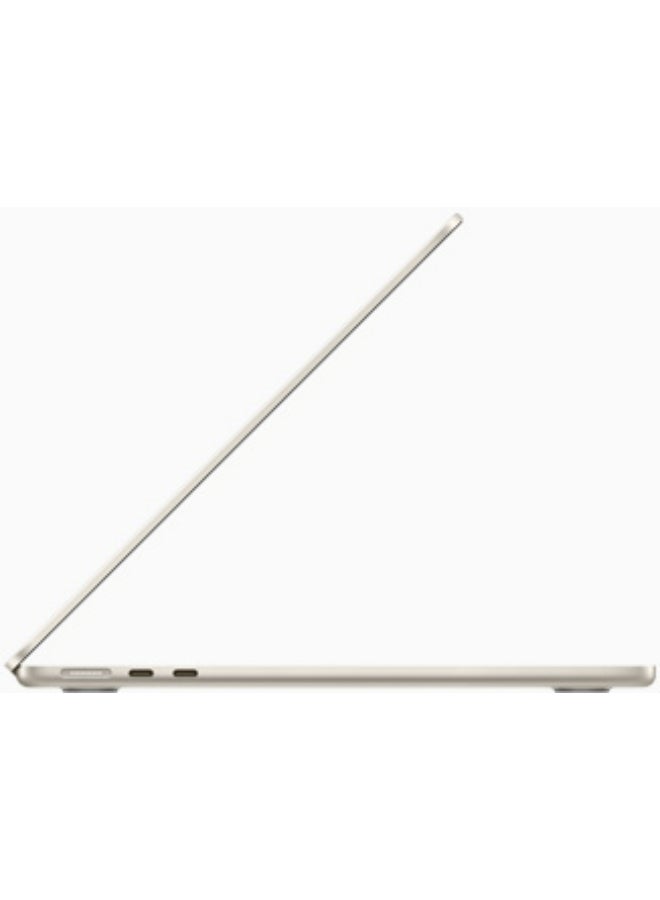 MacBook Air MC7W4 13.6-Inch Display: Apple M2 chip with 8-core CPU and 8-core GPU, 16GB RAM/256GB/ English/Arabic Starlight