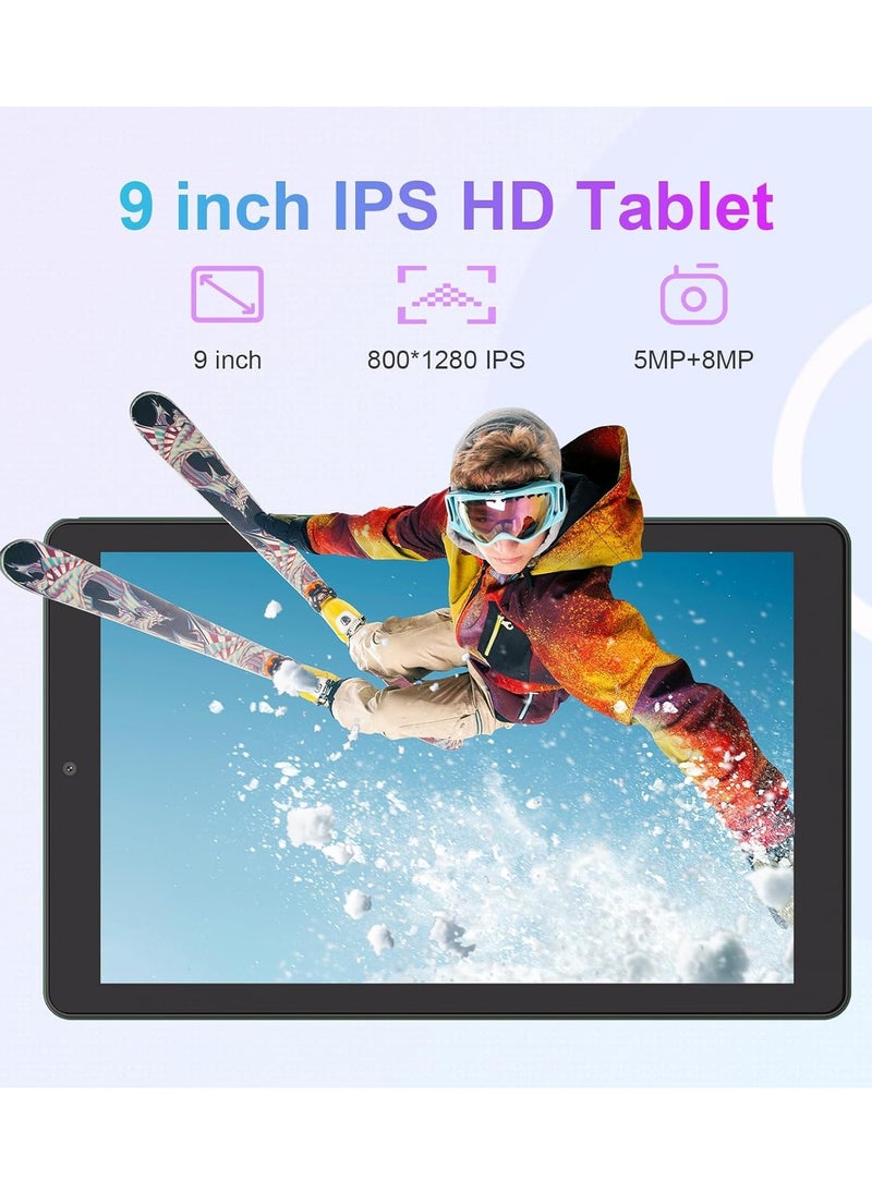 CM935pro 9 Inch Tablet Android 13 Tablet 8GB RAM 512GB ROM 5G LTE with SIM Card Slot 1280x800 IPS Display 8000mAh Battery WiFi and Bluetooth -Comes with Protective Case and Pen (Pink)