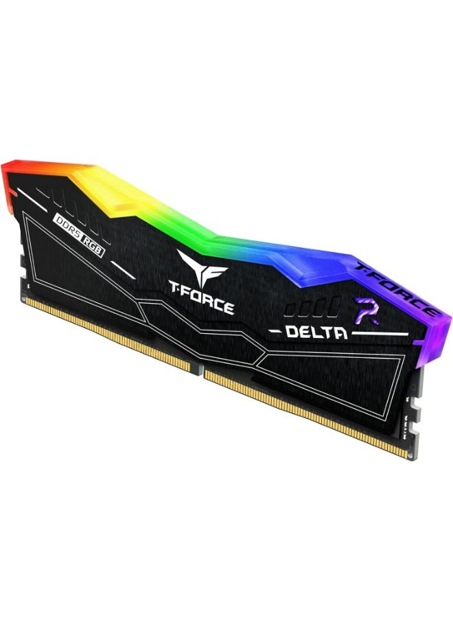 TEAMGROUP T-Force Delta RGB DDR5 32GB Kit (2x16GB) 6400MHz (PC5-51200) CL40 Desktop Memory Module Ram (Black) for Z690 - FF3D532G6400HC40BDC01