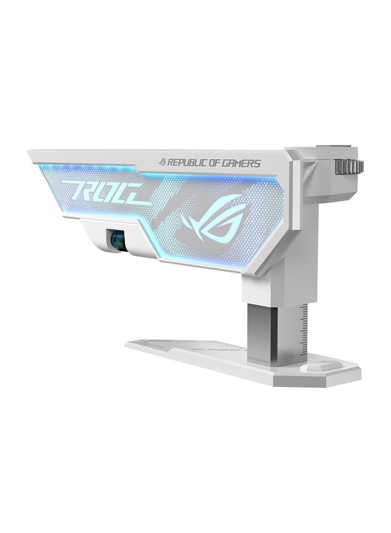 ROG Herculx Graphics Card Anti-Sag Holder Bracket (Solid Zinc Alloy Construction, Easy Toolless Installation, Included Spirit Level, Adjustable Height, Wide Compatibility, Aura Sync RGB), 90DA0023-B09000 White