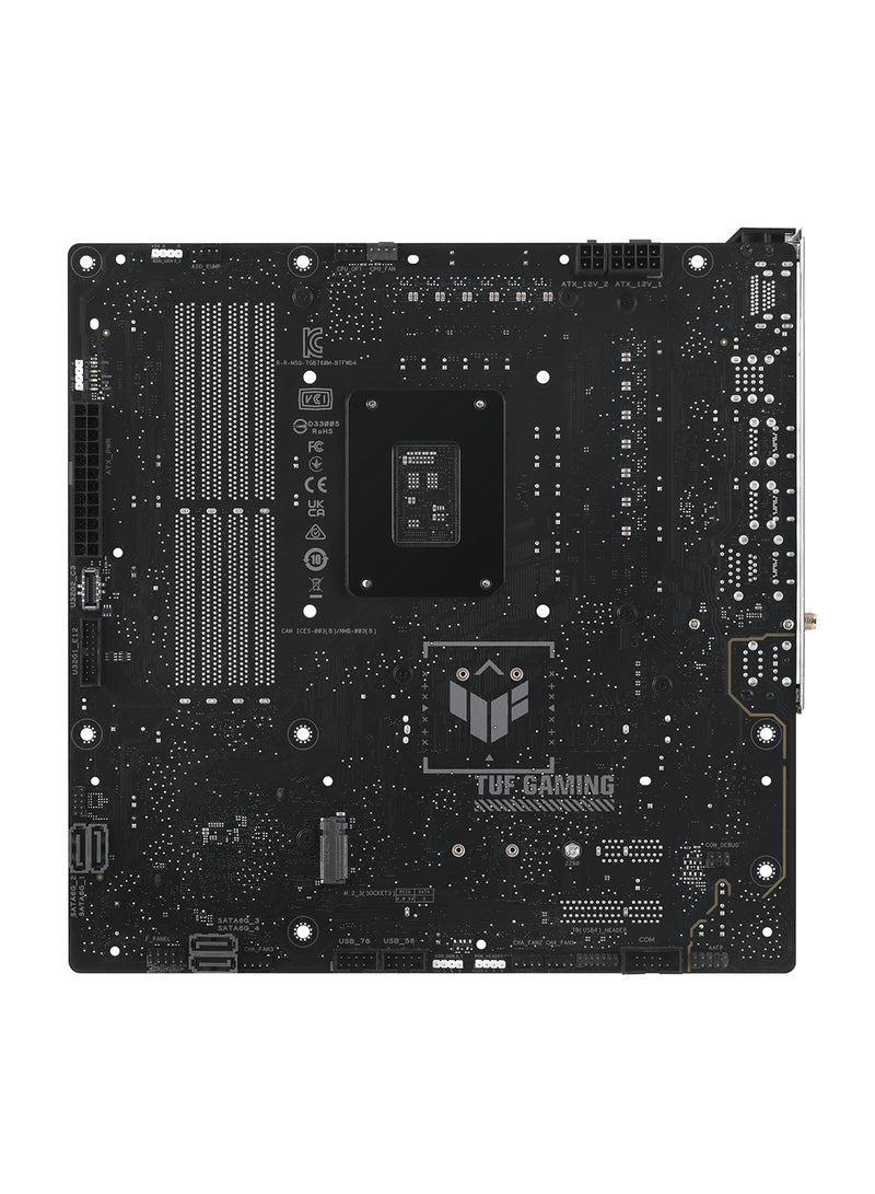 TUF Gaming B760M-BTF WIFI D4 Micro-ATX Intel Motherboard, Intel B760 Chipset, 4x DDR4 DIMM Slot, 128GB Max Memory, 3x M.2 Slots, Wi-Fi 6 & Bluetooth v5.2 Connectivity, 90MB1E50-M0EAY0 Black