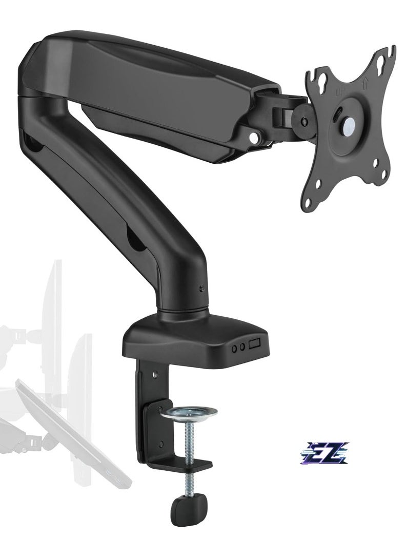 Desk Mount for 1 Monitor up to 32 Inches, Height Adjustable [Without Screws] Monitor Arm for VESA 75 x 75 and 100 x 100 / Monitor Mount with Swivel Arm for Desk