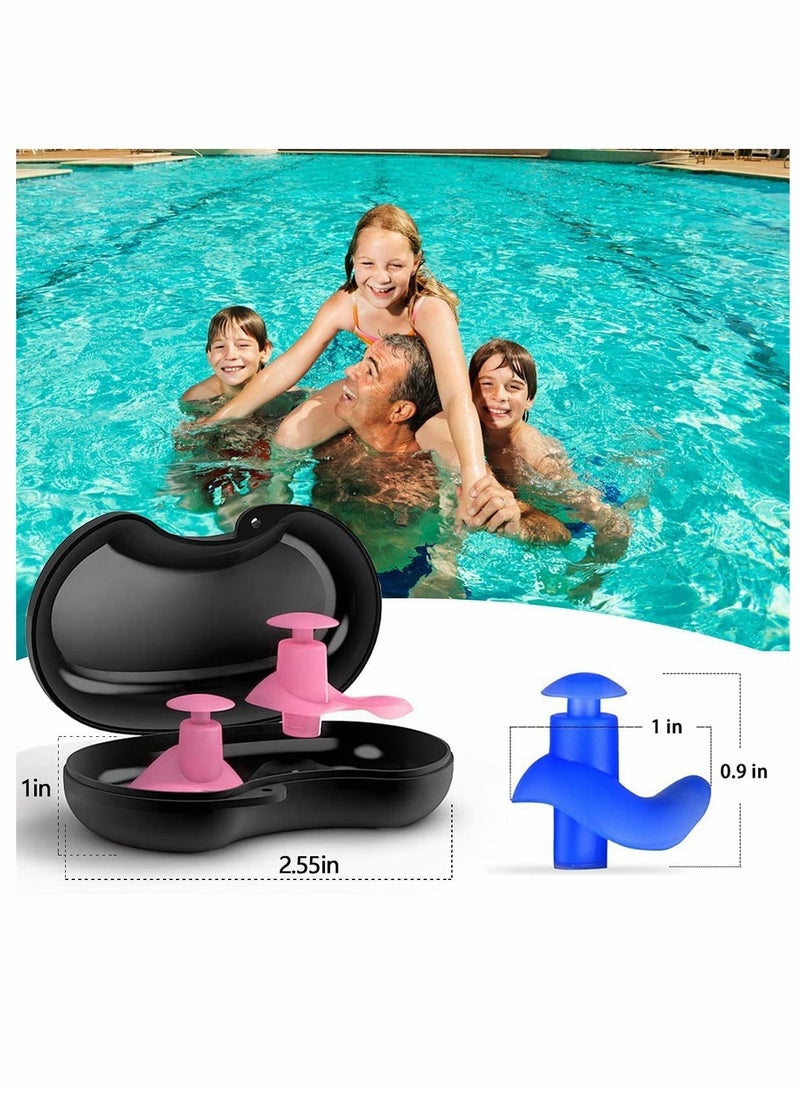 3 Pairs Silicone Swimming Earplugs Soft Swim, Earplugs Swimming, Ear Plugs Reusable Waterproof Silicone, Swimming Showering