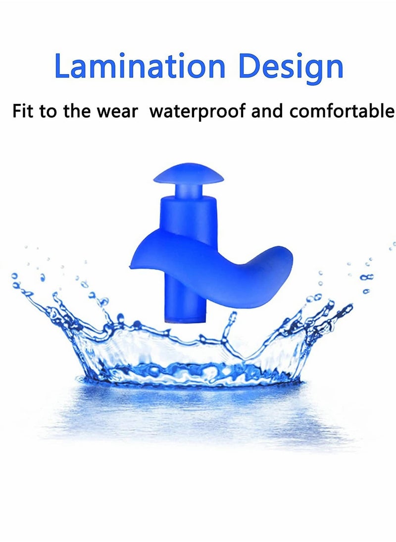 3 Pairs Silicone Swimming Earplugs Soft Swim, Earplugs Swimming, Ear Plugs Reusable Waterproof Silicone, Swimming Showering
