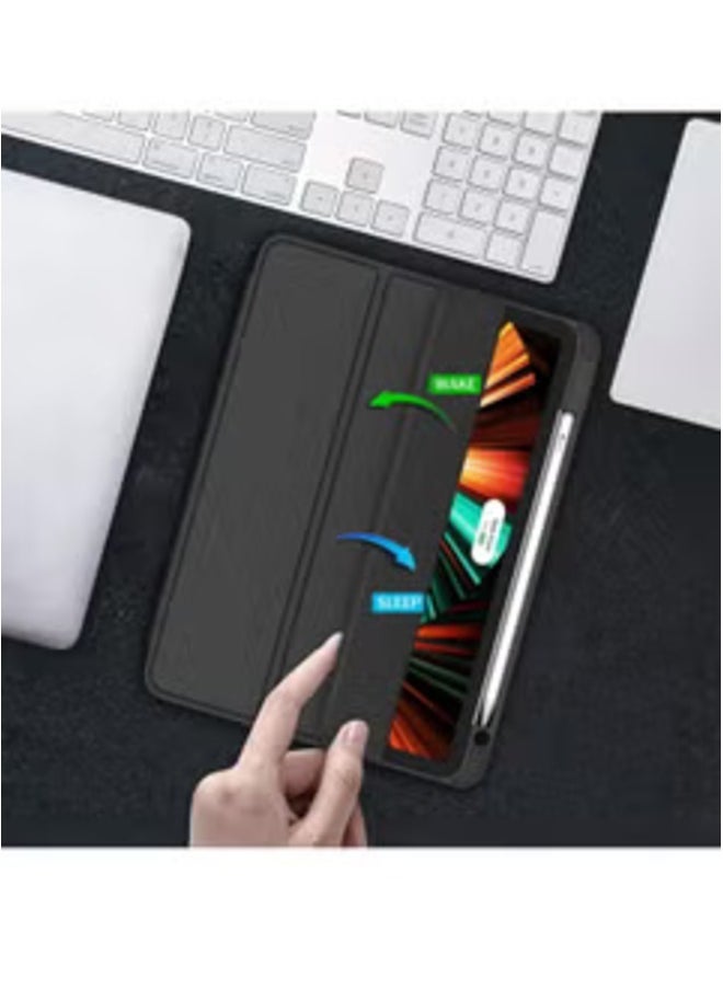 2024 iPad Pro 13 Inch Smart Case â€“ Black with Pencil Holder, Touch ID Support, and Auto Wake/Sleep Function