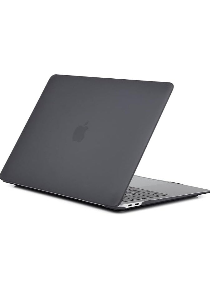 Rubberized Hard Matte Cover Case For Apple MacBook Air 13.3in (older Models: A1369 / A1466 released 2010-2017) (Matte Black)