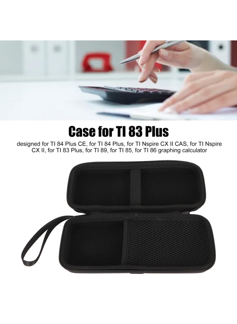 Hard Graphing Calculator Case for TI-84 Plus CE Graphing Calculator, Hard EVA Nylon Anti Static Graphing Calculator Travel Carrying Box