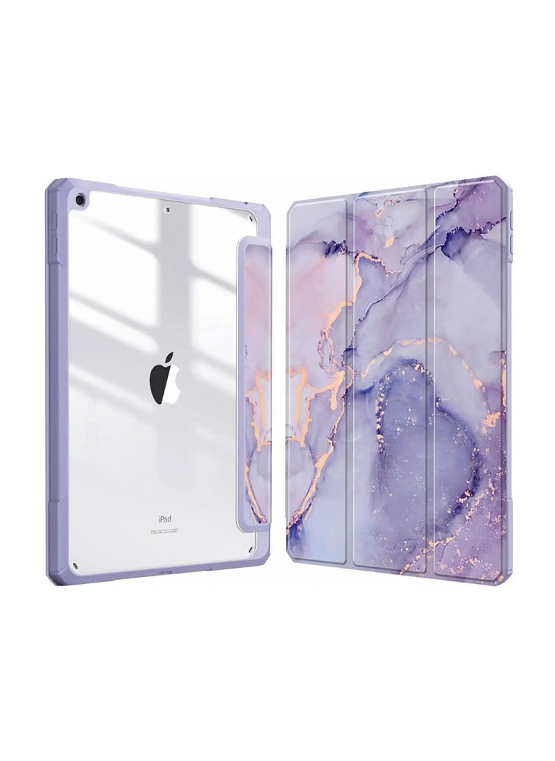 For iPad Air 6th Gen 11-inch Case (M2)2024, iPad Air 5/4th Gen Case 10.9-inch 2022/2020, Translucent Frosted Soft TPU Back Cover for iPad Air 6/5/4th Gen, Ultra-Thin iPad Air Case, (Purple Marble)