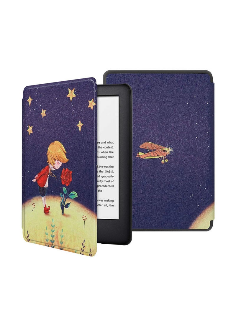 Kindle E-Book Protective Cover For Paperwhite 11th Generation 6.8 Inch 2021 Model Kpw5, Leather Stand Cover, Pocket Book/Torino E-Book Reader, Suitable For E-Book Reader (Little Prince)