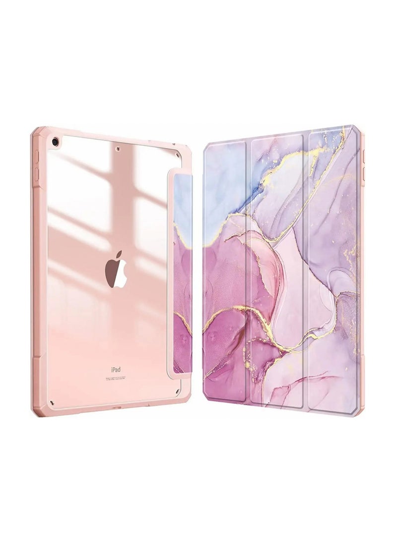 For iPad Air 6th Gen 11-inch Case (M2)2024, iPad Air 5/4th Gen Case 10.9-inch 2022/2020, Translucent Frosted Soft TPU Back Cover for iPad Air 6/5/4th Gen, Ultra-Thin iPad Air Case, (Light Pink Marble)