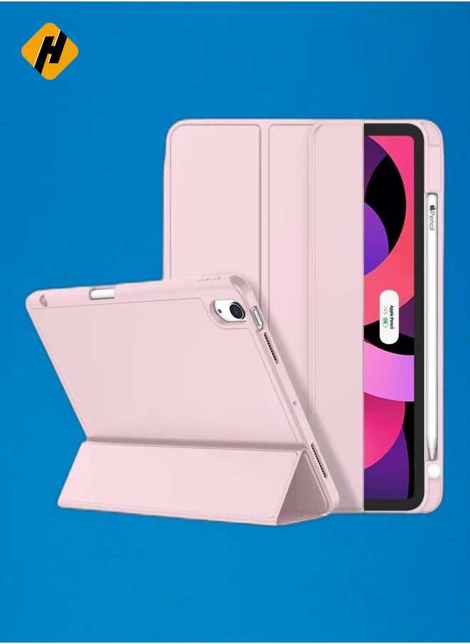 iPad Air 11-Inch Case (M2, 2024) - Compatible with 4th, 5th, and 6th Gen (2024/2022/2020) | Slim Trifold Stand with Magnetic Attachment | Supports Pencil Pro & Pencil (USB-C) | Durable Pink Protection