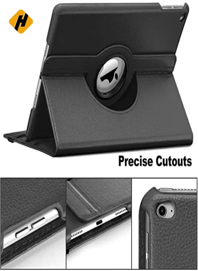 360-Degree Rotating iPad Case for 9.7-Inch iPad Models (2018, 2017, Air 2, Air) with Auto Sleep/Wake Feature - Black