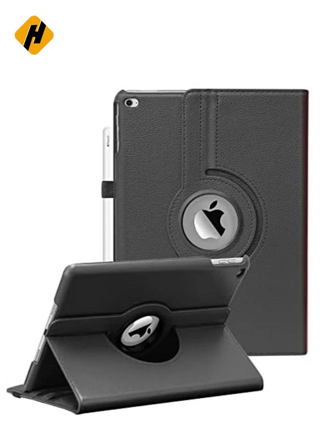 360-Degree Rotating iPad Case for 9.7-Inch iPad Models (2018, 2017, Air 2, Air) with Auto Sleep/Wake Feature - Black