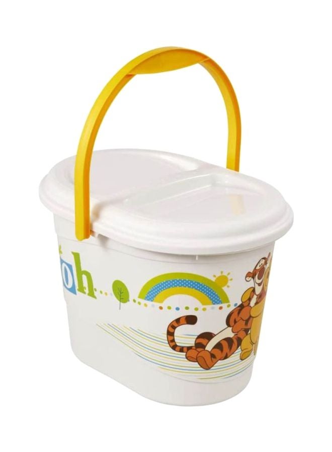 Winnie The Pooh Polypropylene Nappy Bin - White/Orange