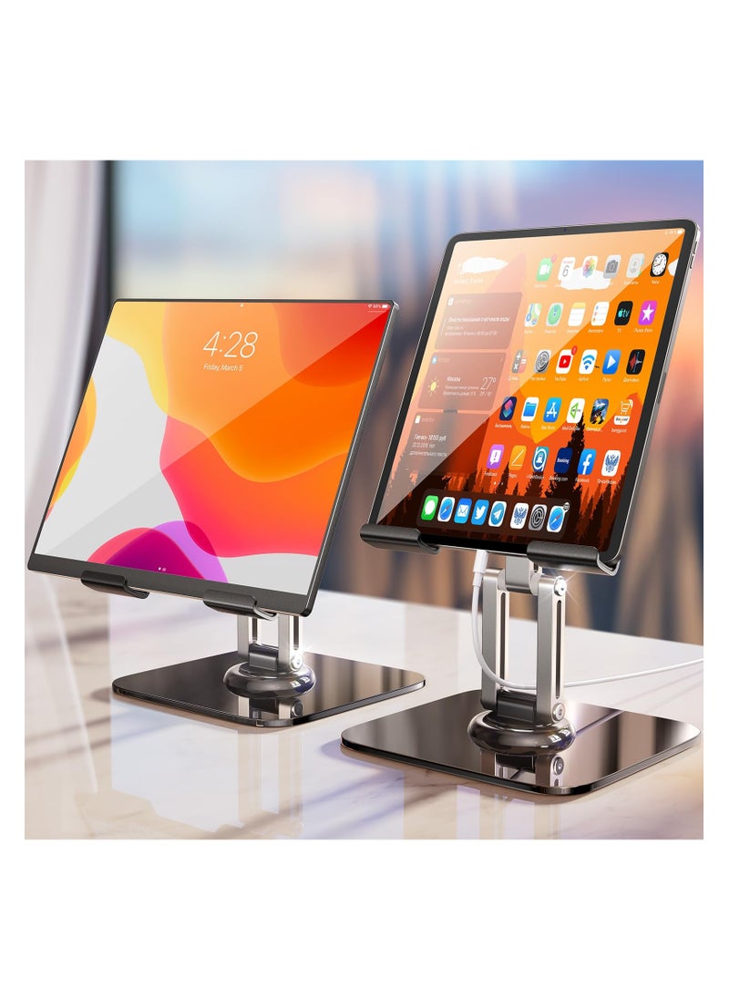 360° Adjustable Rotating Tablet Stand, Aluminum Adjustable Swivel Desktop Holder, Foldable Cradle Compatible with iPad/iPad Pro/Air, Mini, Switch 4.7