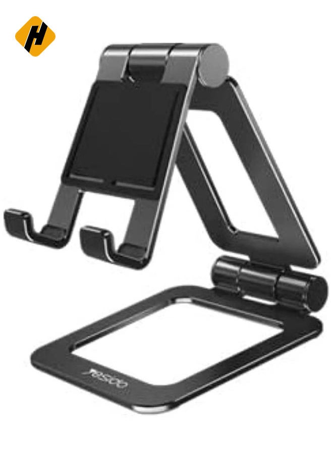 Universal Phone and Tablet Holder - Multi-Angle, Extendable, Foldable, Rotatable, Compact Size, Suitable for All Phones – Black