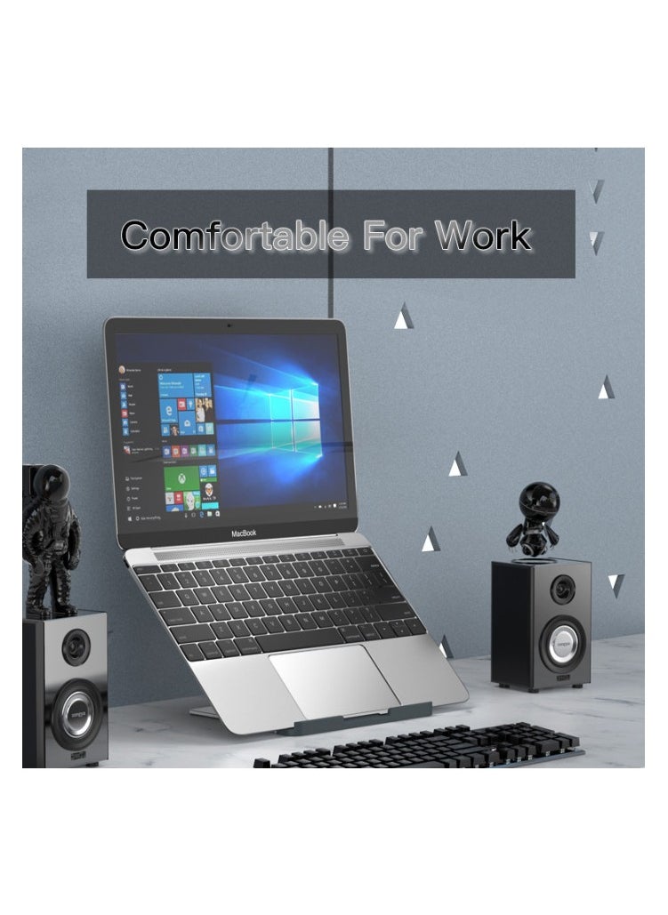 Yesido LP02 Adjustable Portable Flexible Aluminum Laptop Stand, Foldable Multi-Angle Notebook Holder for Laptops and Tablets