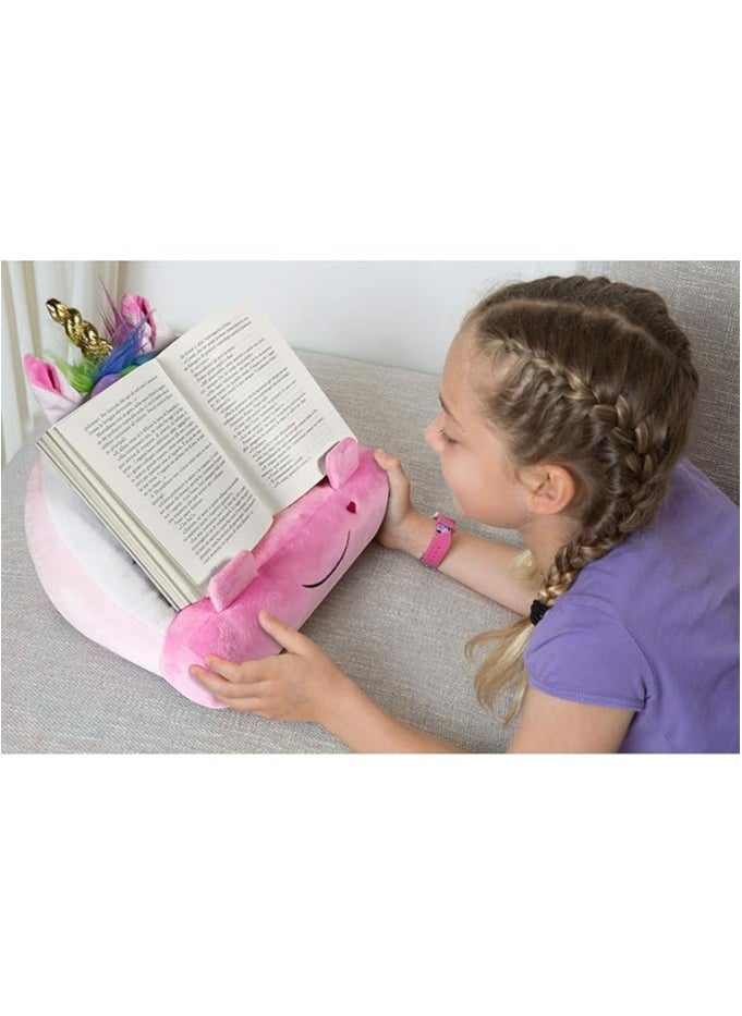 Children's iPad Stand | Cuddly Reader Tablet Stand & Book Holder| Reading Pillow for Bedtime Adventures | Tablet Lap Rest Cushion | Fun Gift for Readers & Book Lovers