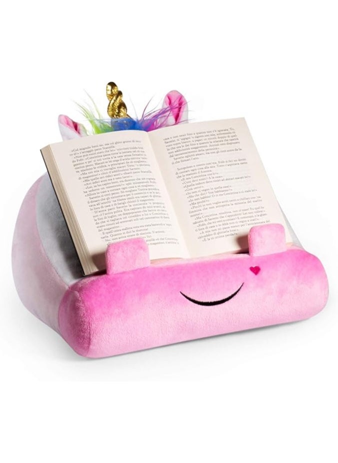 Children's iPad Stand | Cuddly Reader Tablet Stand & Book Holder| Reading Pillow for Bedtime Adventures | Tablet Lap Rest Cushion | Fun Gift for Readers & Book Lovers