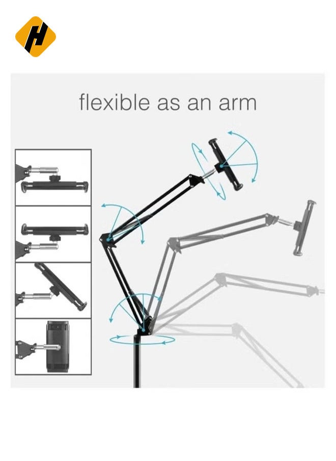 Adjustable Floor Tablet Stand: Versatile Holder with 360-Degree Rotation