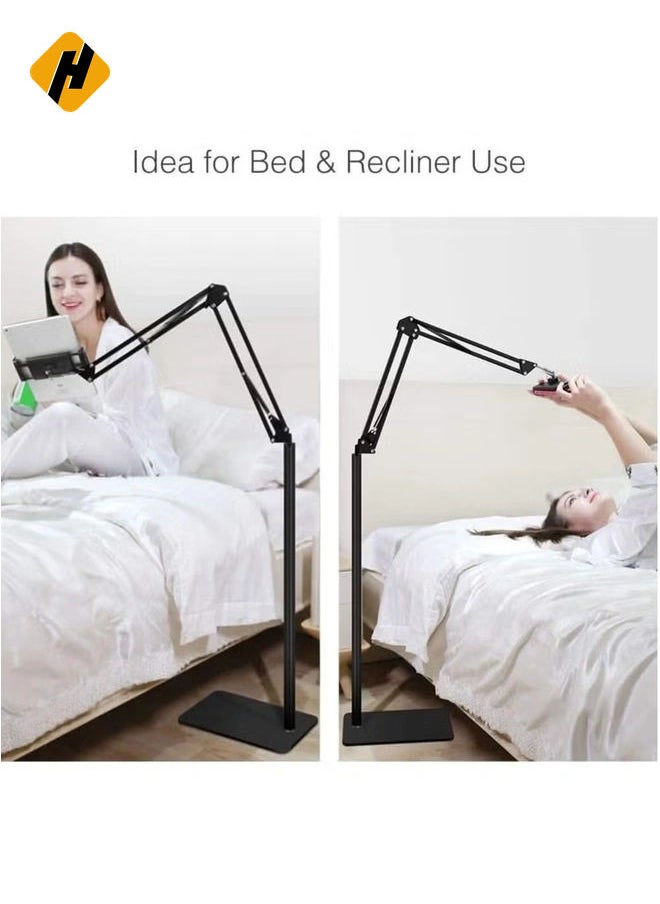 Adjustable Floor Tablet Stand: Versatile Holder with 360-Degree Rotation