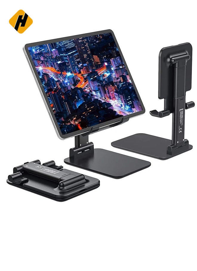 Extendable Compact Desktop Tablet Stand Holder Cradle Dock Compatible with Phones, iPad, Samsung Galaxy Tabs