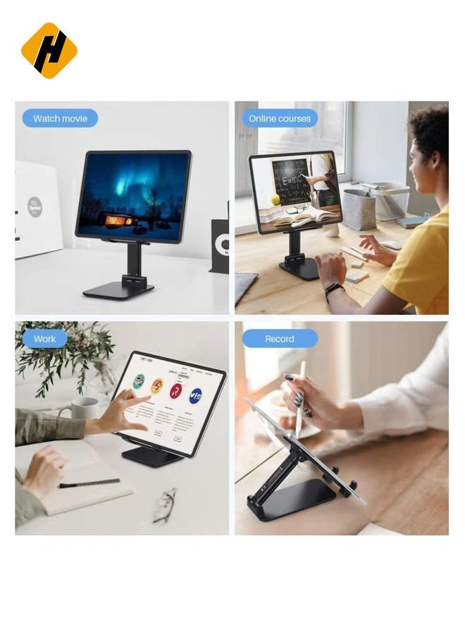 Extendable Compact Desktop Tablet Stand Holder Cradle Dock Compatible with Phones, iPad, Samsung Galaxy Tabs