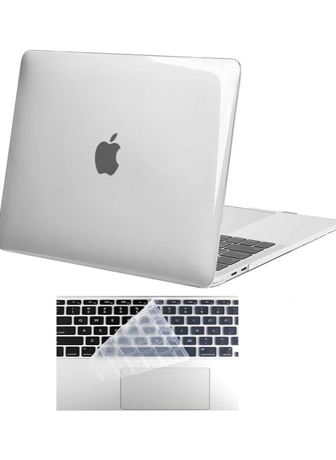 Computer Plastic Case Protective Cover - Hard Shell Compatible with MacBook Air New 13.3 Inch A2337 (M1) A2179 A1932 (released 2018 2019 2020 2021 2022) Display Touch ID (Transparency)