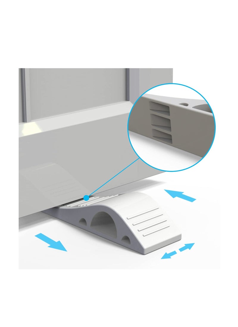 Rubber Door Stopper Security Door Stop Wedge 3 Piece Door Wedge For Door Gaps And Prevents Locking Door Stop Wedge For All Floor Types And Carpet Heavy Duty Door Clip