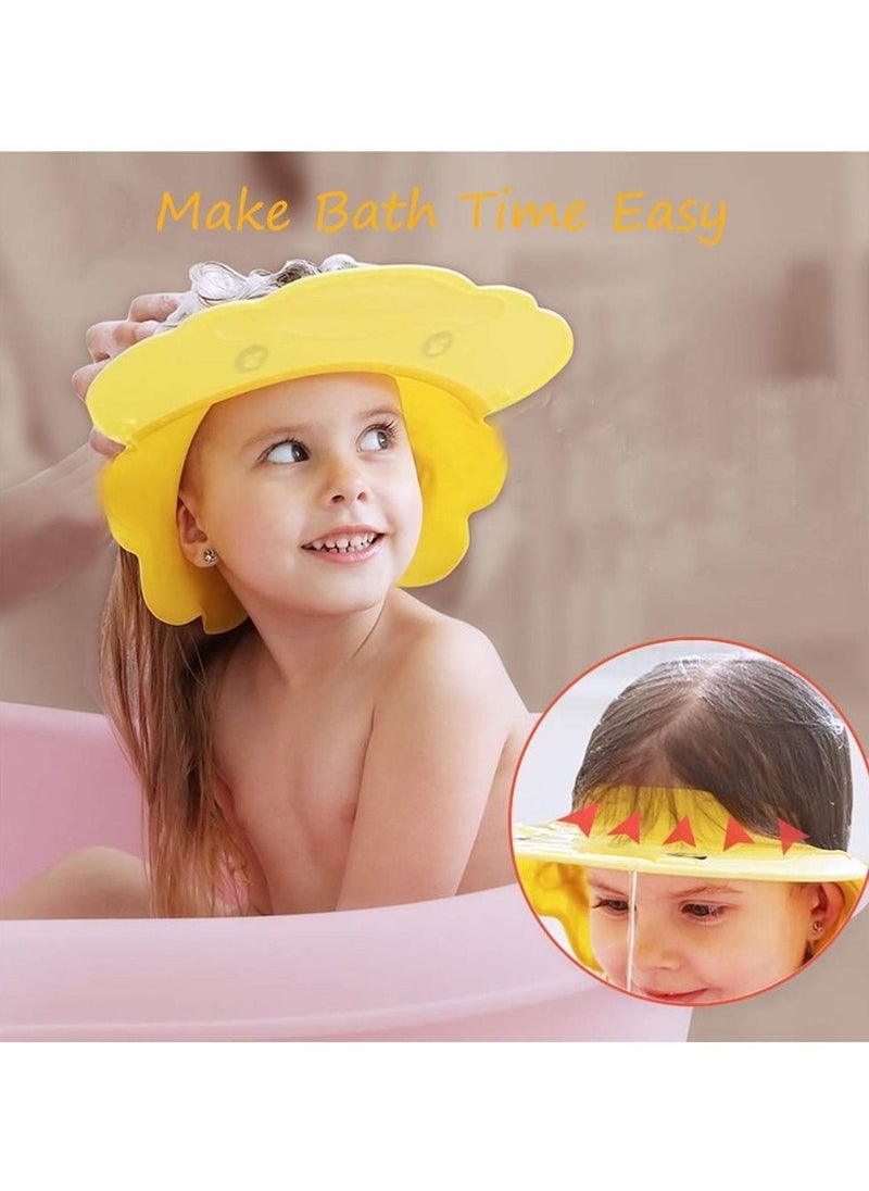 Baby Shower Cap Adjustable Silicone Shampoo Bath Cap Visor Cap Protect Eye Ear for Infants Toddlers Kids Children