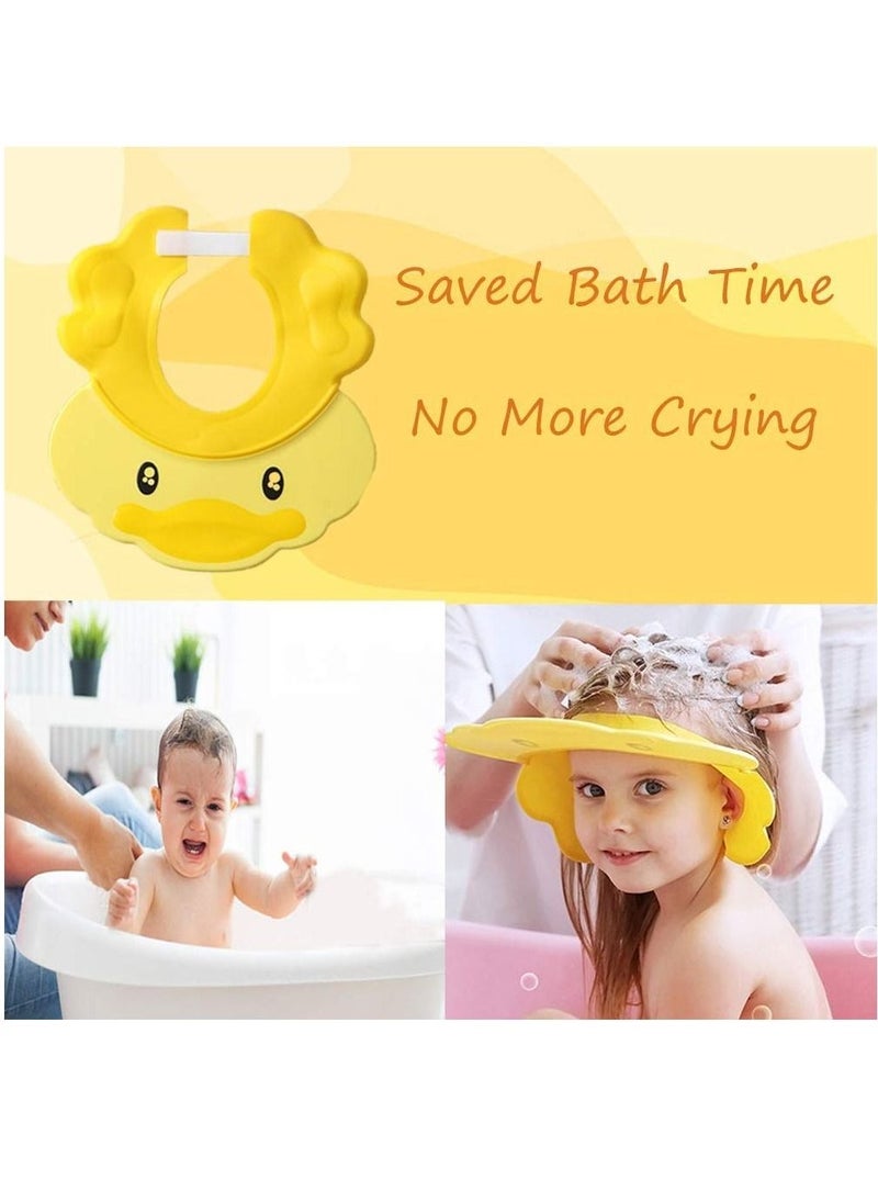 Baby Shower Cap Adjustable Silicone Shampoo Bath Cap Visor Cap Protect Eye Ear for Infants Toddlers Kids Children