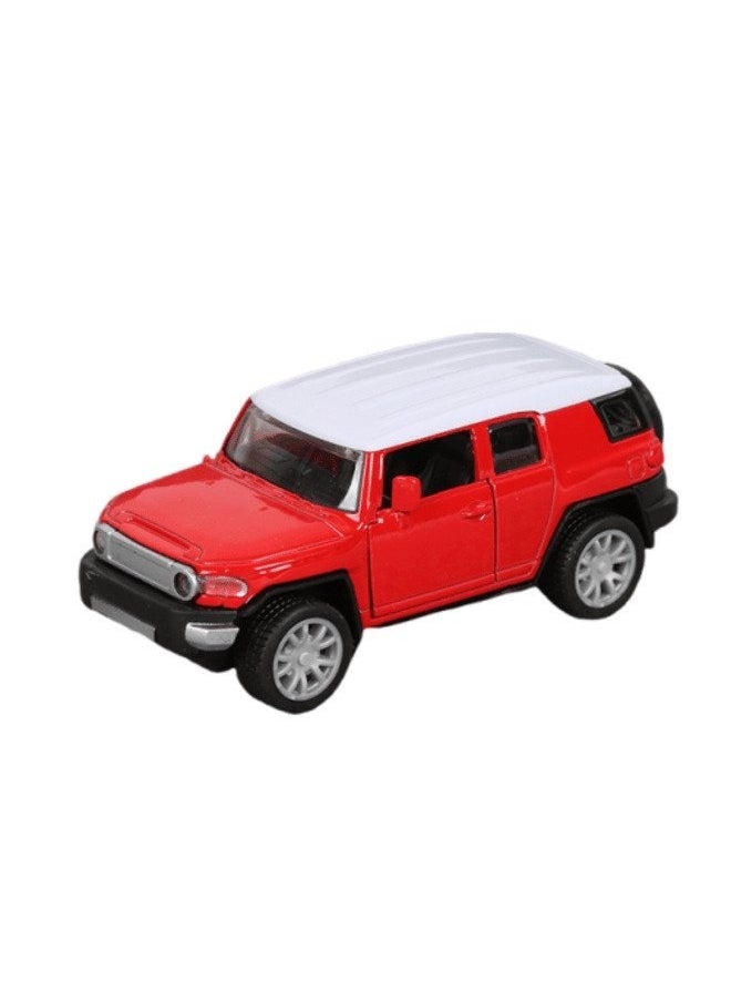 2 Piece Red Alloy Die Cast Car Set with Openable Doors and Pull Back Function Ideal Model Cars for Kids