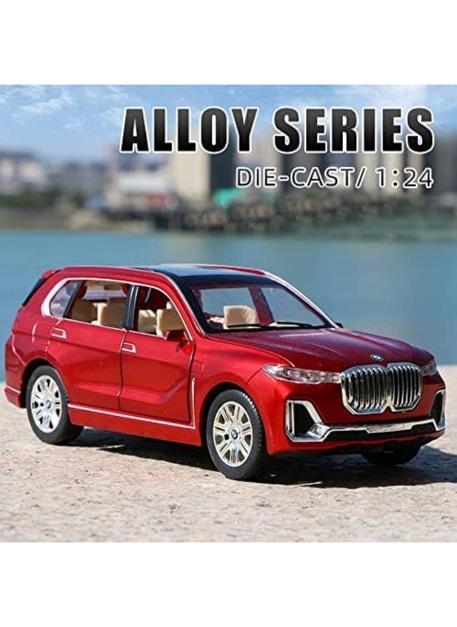 1/24 BMW X7 SUV Model Diecast Toy Car | Zinc Alloy Pull Back Toy with Sound & Light for Boys & Girls | Collectible Birthday Gift